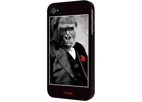 Coque rigide iPhone 4 et 4s motif Monkey Flower Red