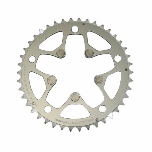 Plateau route 5bra 42dts d.135 porteur argent alu 7075 ta vento type campa 9-10v.