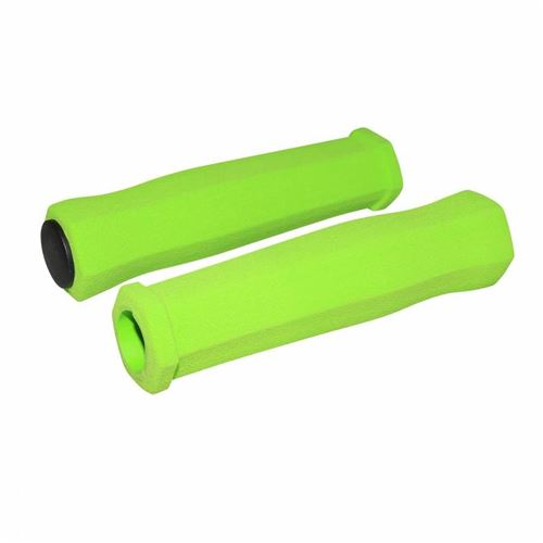Poignee city-vtt newton mousse haute densite vert 125mm (paire)