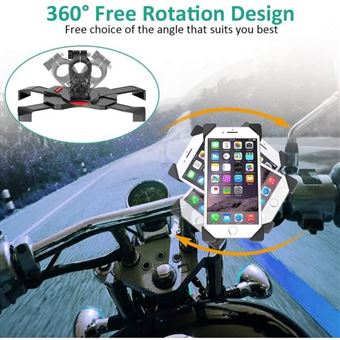 Babacom, Support de Téléphone Pour Vélo, Rotation 360°, Compatible 4,7 à  6,8”