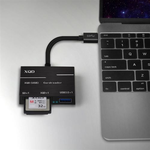 Lecteur de Carte USB 3.0 XQD Adaptateur de Carte mémoire SD pour S Ony G&M  Series | L exar 2933x&1400x USB | Carte XQD de Marque USB | SD SDHC SDXC