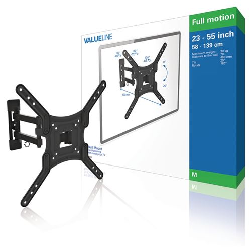 Valueline VLMFM3M Support mural pour TV pivotable et inclinable 23 - 55 30 Kg