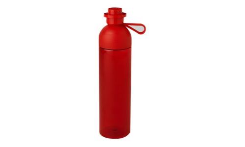 Lego gourde pour leau, transparent bouteille dhydratation, 740 ml, bleu (facile à remplir avec glace), rouge transparent