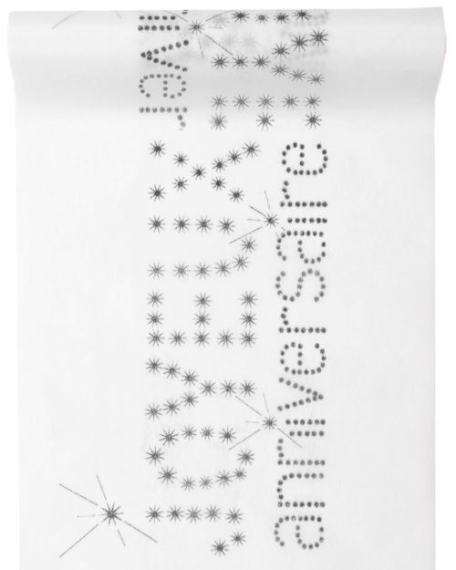 Santex 4008 Anniversaire Chemin de Table Blanc