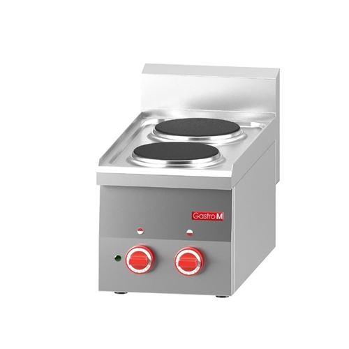 R&eacute;chaud Electrique Professionnel - 2 plaques - 3 kW - Gastro M - Acier inoxydable x600xmm