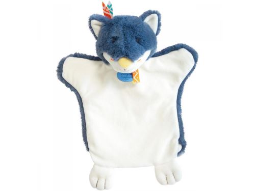 Doudou et compagnie - Doudou marionnette - Loup Bleu - 25 cm