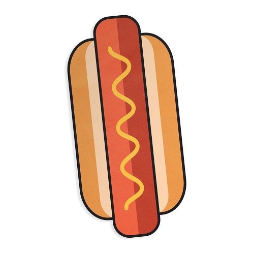 GiggleBeaver Hotdog de grande Serviette de plage en microfibre, Multicolore, 180 x 34 x 0.5 cm