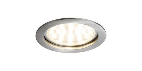 Spot LED encastrable LED intégrée Paulmann Coin 92782 blanc chaud 14 W fer (brossé)