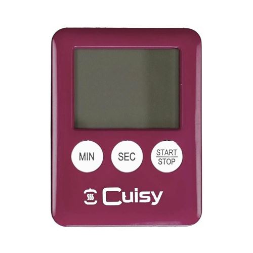 Cuisy - Minuteur électronique aimanté coloré Rouge