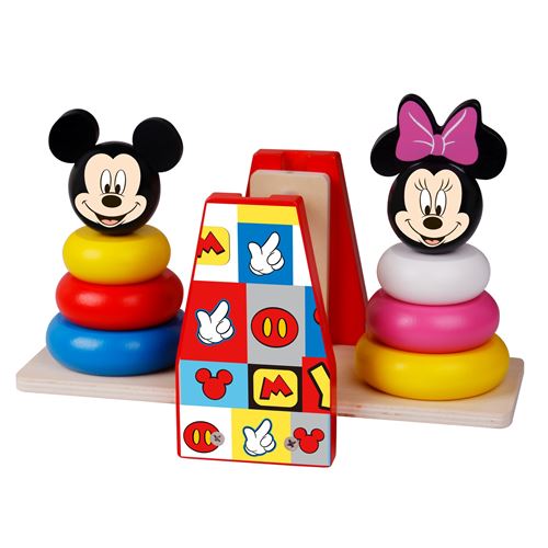 Jouet en bois : Pyramide à empiler - Balance Disney Mickey
