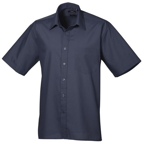 Premier - Chemise à manches courtes - Homme (42/44 FR) (Bleu marine) - UTRW1082