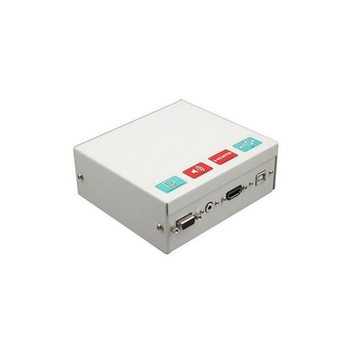 Boîte de Connexion pour Tableau Intéractif Traulux TCCB5M HDMI VGA 3,5 mm USB Métal