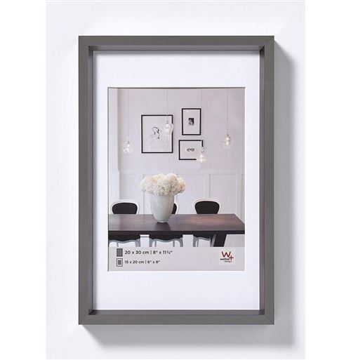 Cadre photo imitation acier Steel Style - 10 x 15 cm - Gris