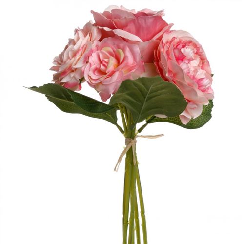 Bouquet de Fleurs 35cm Rose Pâle