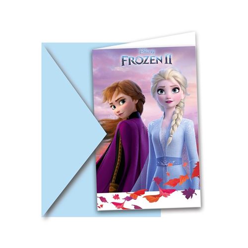 Invitations anniversaire La Reine des neiges (x6)
