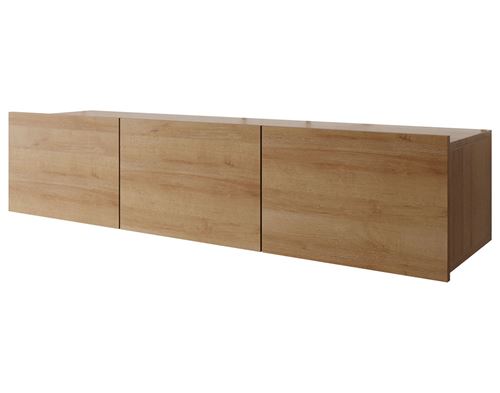 BEST MOBILIER Alix - meuble tv modulable 150 cm - 3 portes - Effet ch&ecirc;ne