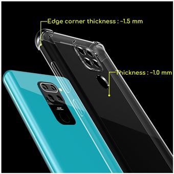 EbestStar - Coque Pour Xiaomi Redmi Note 9T 5G, Etui Protection Silicone Transparent Antichoc, Coins Renforcés, Transparent