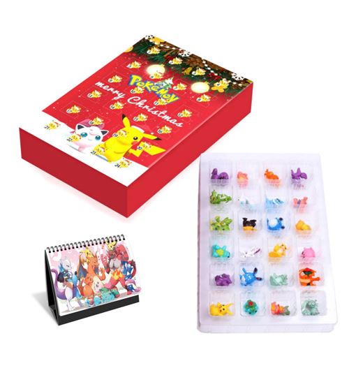 Acheter Pokemon 2024 nouvel an nouvel an mignon Mini bureau ensemble de  calendrier pratique, 2 pièces, couleurs mélangées, jouets populaires  coréens pour tout-petits