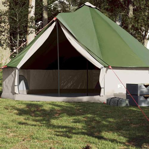 vidaXL Tente familiale tipi 8 personnes vert imperméable94588