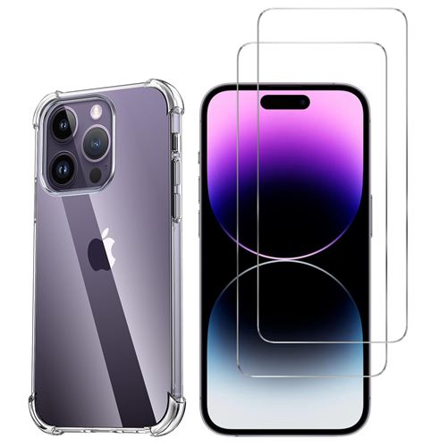 Coque pour iPhone 15 PRO et 2 Verres Trempé Film Protection Ecran  Phonillico® - Coque et étui téléphone mobile à la Fnac