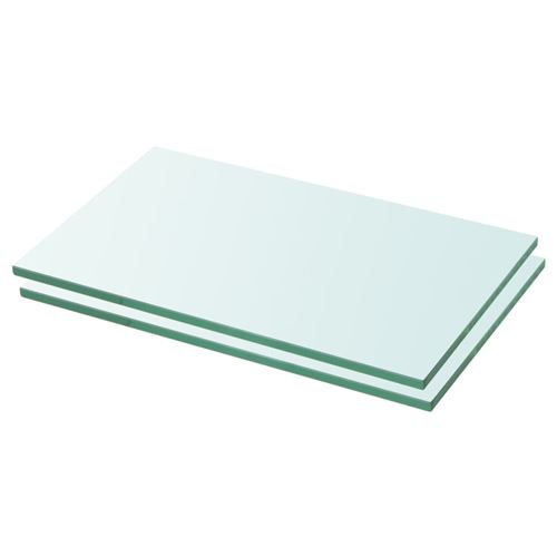 vidaXL Panneaux d'étagère 2 pcs Verre Transparent 30 x 12 cm