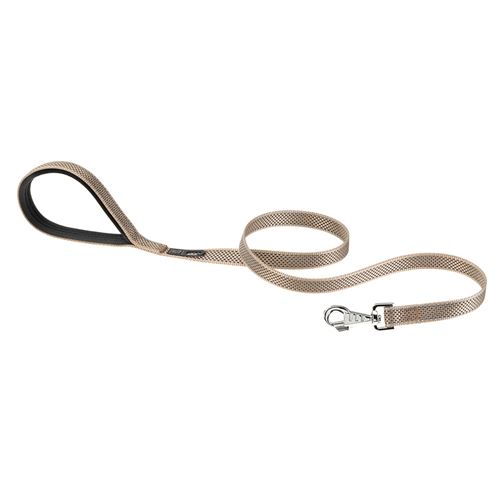 Ferplast Laisse Réfléchissante pour Chiens DAYTONA DELUXE G20/120, Support Sachets Hygieniques, Poignée Rembourrée, Marron-Noir Marron