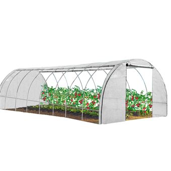 Serre tunnel de jardin 4 saisons 24M² blanche gamme maraîchère DES ANDES 8x3M - 1