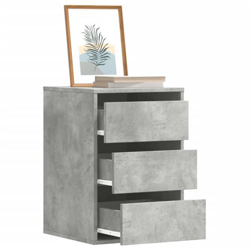 Vidaxl Gris Commode D Angle Béton 40X41x58 Cm Bois D Ingénierie - Image 3