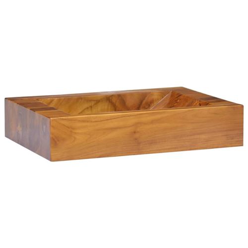 vidaXL Lavabo Bois de teck massif 50x35x10 cm