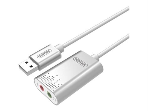 Unitek Y-247A - Carte son - 16 bits - 48 kHz - stéreo - USB 2.0