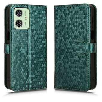 Coque pour Motorola MOTO G54 5G en cuir PU avec support résistant aux chocs - Vert - 1