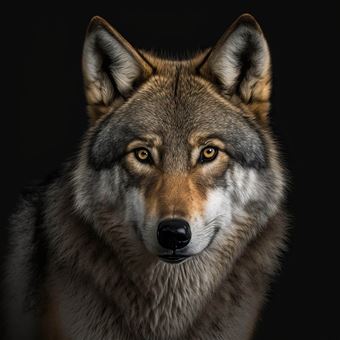Tableau sur verre portrait loup 45x45 cm CEANOTHE Décoration Murale Art Décoratif Muraux Peinture Imprimée en HD Salon Chambre Bureau Fabriqué en France - 1