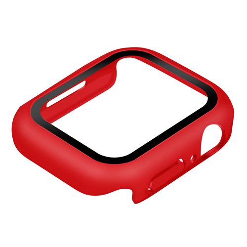Coque pour Apple Watch Serie 7 41mm Rigide Finition Soft-touch Enkay Rouge