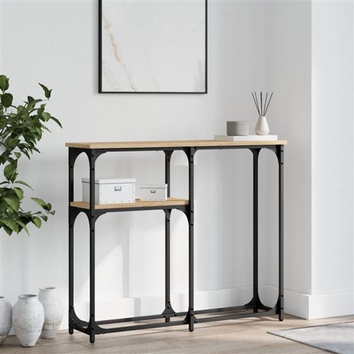 vidaXL Table console chêne sonoma 90x22,5x75 cm bois d'ingénierie