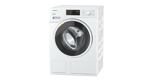 Miele W1 Wwd 660 Wcs Tdos & 8Kg White Edition - Machine À Laver - WiFi - Niche - Largeur : 60 Cm - Hauteur : 85 Cm - Chargement Frontal - 8 Kg - 1400 Tours/Min - Blanc Lotus/Noir Obsidienne