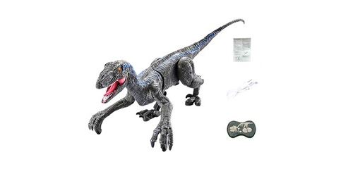 Dinosaure télécommandé 2. 4g marchant et rugissant jouets réalistes de dinosaure pour les enfants v1