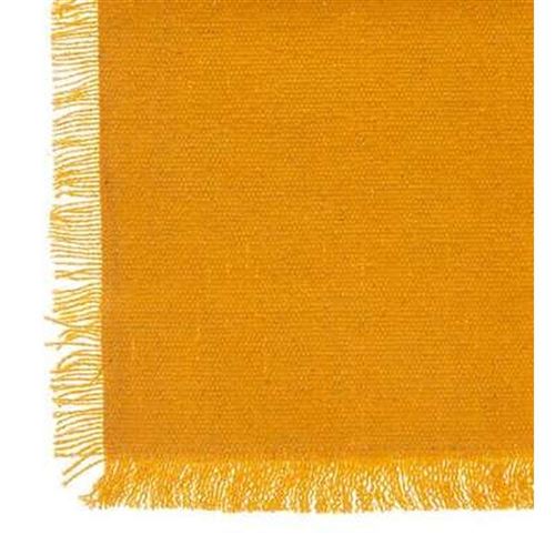 Atmosphera - Nappe à franges RIVA - 100% coton - Ocre - RIVA