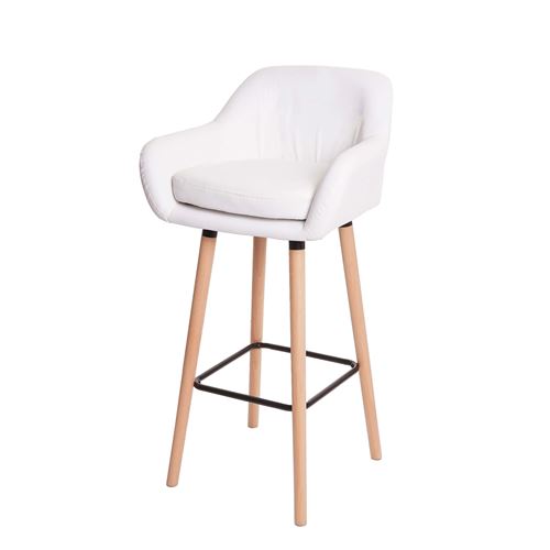 Mendler Blanc 2X Tabouret De Bar Malmö T381 Simili Cuir - Image 3
