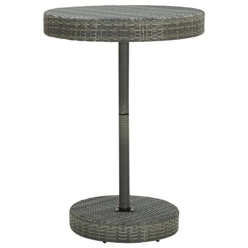 Table de jardin Gris 75,5x106 cm R&eacute;sine tress&eacute;e vidaXL - Gris
