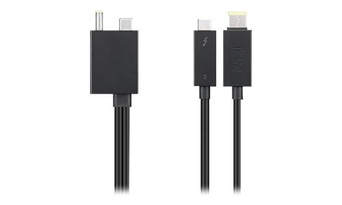 Lenovo Split Cable - Câble Thunderbolt (M) (M) - Thunderbolt 3 - 67 cm - noir - CRU - pour ThinkCentre M90a Gen 3; M90a Pro Gen 3; M90t Gen 3; ThinkCentre neo 70