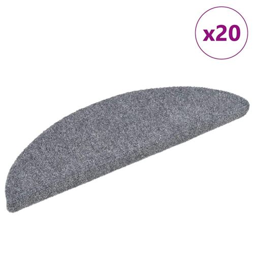 Vidaxl - Tappetini Autoadesivi Per Scale 20 Pz Grigio Chiaro 56x17x3 Cm