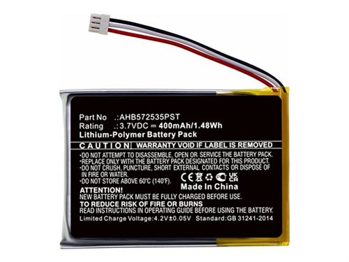 CoreParts - Batterie - Li-Ion - 400 mAh - 1.48 Wh - noir