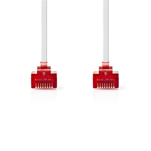Nedis - Câble réseau - RJ-45 (M) pour RJ-45 (M) - 3 m - UTP - CAT 6 - moulé, plat - blanc