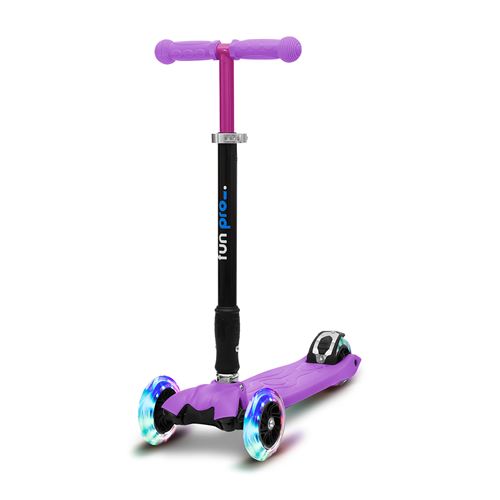 Trottinette - Fun Pro Two - Pour Enfants À Partir De 5 Ans - Roues Avec Led - Pliable - Violet