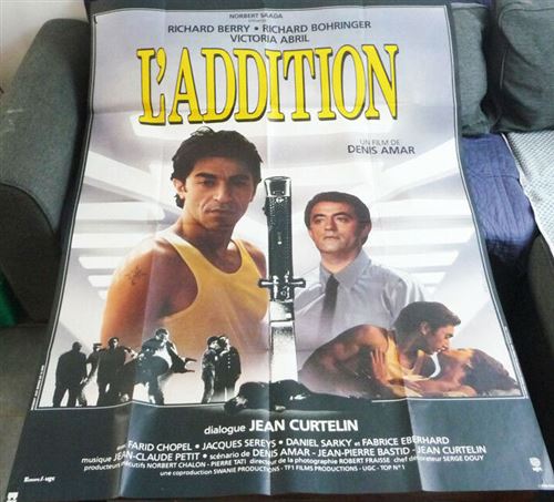 L'ADDITION - Richard Berry, Richard Bohringer - 116x158cm - Affiche de cinéma originale pliée