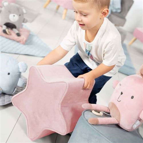 roba Pouf en forme d'étoile pour enfants Rose mauve