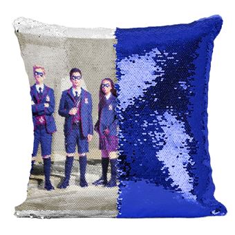 Housse De Coussin Reversible à Paillettes Nicholas Cage Sirène - Motif Changeant, 2 Couleurs, Décoration Maison