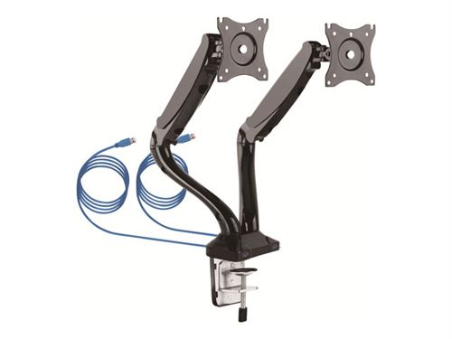 Napofix - Kit de montage - bras réglable - pour 2 écrans LCD - Taille d'écran : 13-27 - montrable sur bureau