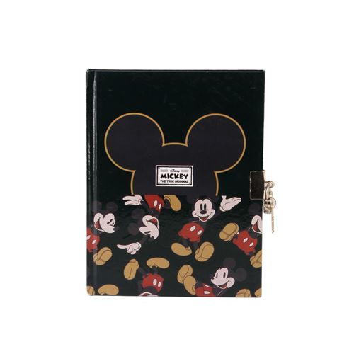 Non Communiqué Noir Journal Cadenas - Disney Mickey Mouse True - Taille Unique