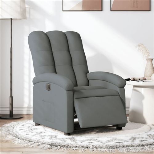 Non Communiqué Gris Fauteuil Inclinable Électrique Foncé Tissu